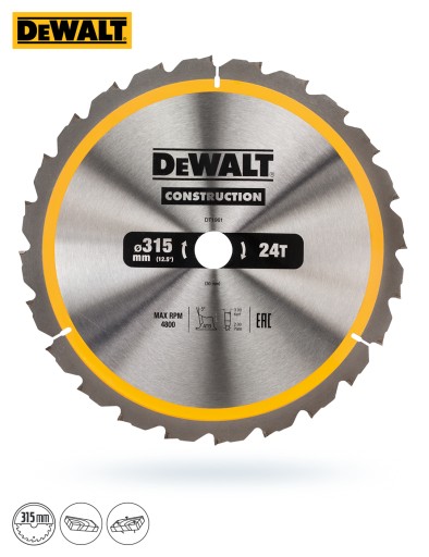 ЦИРКУЛЯРНАЯ ПИЛА DEWALT ПО ДЕРЕВУ 315*30ММ 24 ЗУБЦА