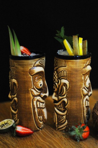 Fox Tiki Mug Matero Szklanka Kubek Idealny do grzańca Ceramika Hawaje