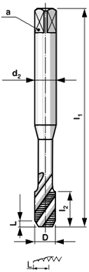 Машинный поворотный кран М3 HSSE INOX TIN VA