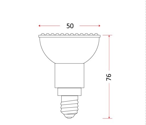 Żarówka LED 3W ciepła E14 halogen