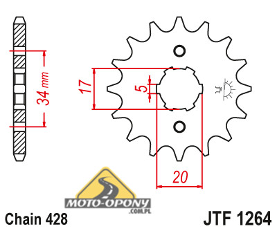 Комплект привода Honda CBR 125 R Super Power Chain.