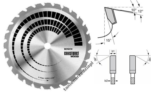 ЦИРКУЛЯРНАЯ ПИЛА T CONSTRUCT WOOD 450*3,8*30/Z32