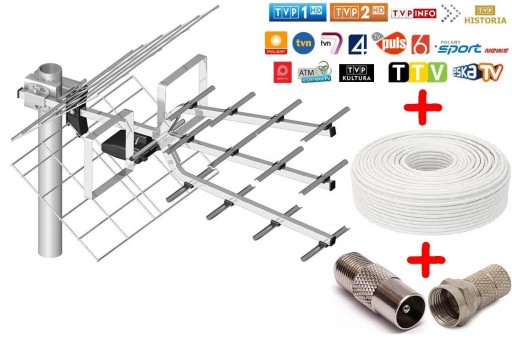 САМАЯ МОЩНАЯ DVB-T АНТЕННА Трехзначная МИНИ +Кабель+F