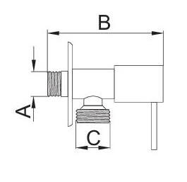 УГЛОВОЙ КЛАПАН С КЕРАМИЧЕСКОЙ ГОЛОВКОЙ 1/2 X 3/4