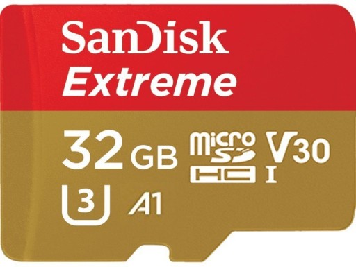 КАРТА SANDISK MICRO SD 32 ГБ EXTREME ДО 4K 100 МБ/с