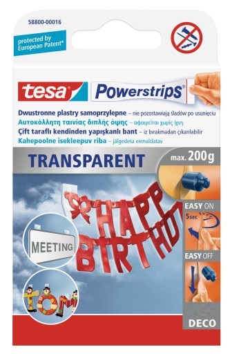 Ленты самоклеящиеся 58827 Tesa Powerstrips Deco 4 шт.