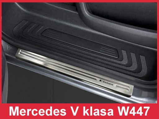 MERCEDES V Class W447 Накладки на пороги 2 шт.