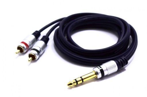 КАБЕЛЬ JACK 6.3 STEREO 2x RCA VITALCO 10 м MK82
