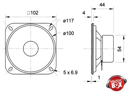 ШИРОКОПОЛОСНЫЙ ДИНАМИК VISATON R10SC 8 Ом 30 Вт