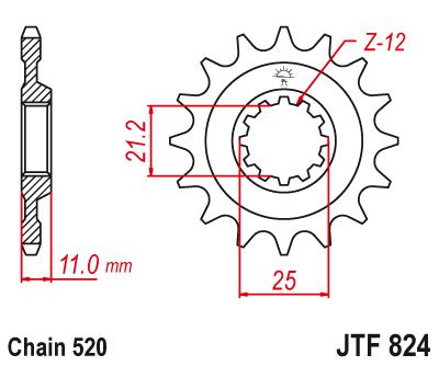 Передняя звездочка Husqvarna TC TE CR WR 250 300 450