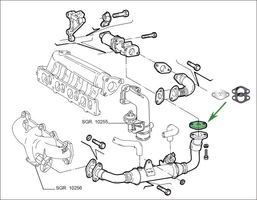 Заглушка EGR SAAB 9-3 1.9 TiD SUZUKI SX4 1.9 DDiS