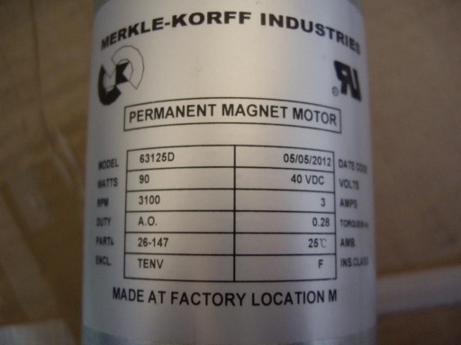 Мотор-редуктор Merkle-Korff KINETEK 40В 3100 об/мин