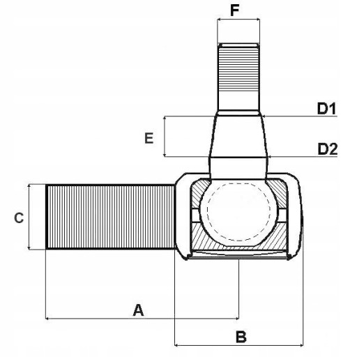 Шаровой шарнир MF 13/16x16R M16X1,5 100MM 1821234M