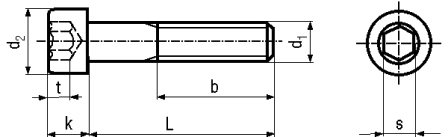 Винт с шестигранной головкой, черный, M5x10, Торцевая головка, 10 шт.