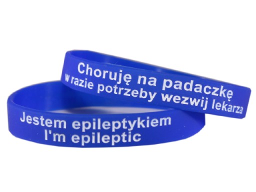 NIEBIESKA OPASKA RATUNKOWA JESTEM EPILEPTYKIEM 202