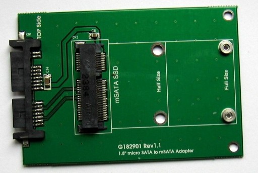 АДАПТЕР SSD mSATA (контакт INTEL OUT) НА micro SATA