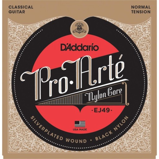 Классические струны D'Addario Pro Arte EJ49, ЧЕРНЫЙ НЕЙЛОН