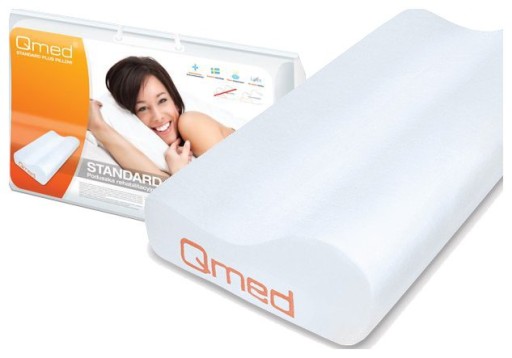 Qmed Poduszka ORTOPEDYCZNA do spania PROFILOWANA MEMORY FOAM z Pamięcią