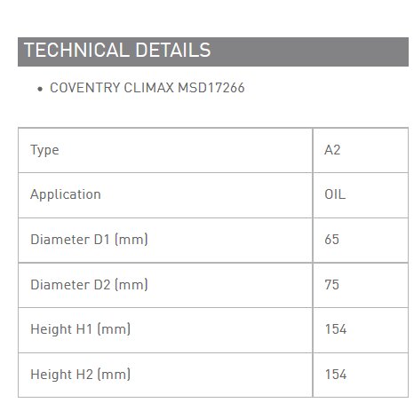 ГИДРАВЛИЧЕСКИЙ ФИЛЬТР CLIMAX CARRY 50 DA MSD17266