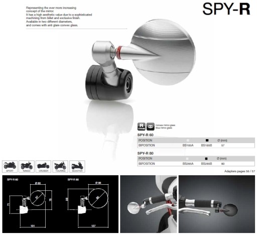 Зеркало Зеркала SPY R | РИЗОМА BS185 MotoFreak