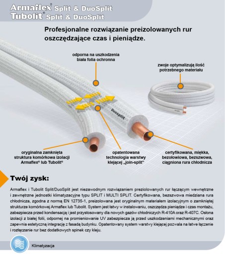 5/8 Armacell TubolitРазрезная изолированная медная труба