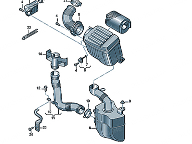 КОРПУС ВОЗДУШНОГО ФИЛЬТРА 1F0129607 VW SKODA 1.6 2.0