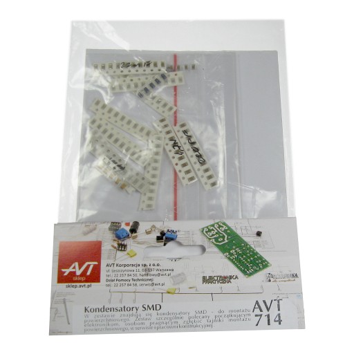 Стартовый комплект AVT714, конденсаторы, компоненты SMD