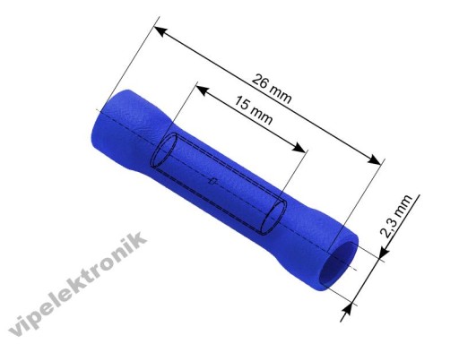 Konektor łącznik izolowany 2.3/26mm 5szt