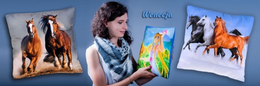 подушка 40x40 наволочка джейсон арт белая лошадь 25