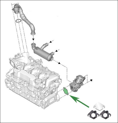 Заглушка EGR VOLVO C30 S40 S80 V50 V70 1.6D