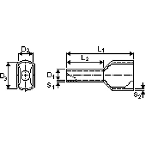 HL09054 Втулки 2х1,5мм черные 100 шт Hilpress