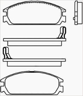 Колодки передние тормозные HONDA ACCORD, CRX, INTEG