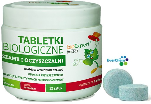 TABLETKI BIOLOGICZNE do szamba zestaw 36 sztuk