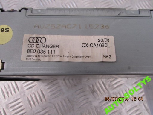 CD-ЧЕЙНДЖЕР AUDI A3 8P 1.6 04R