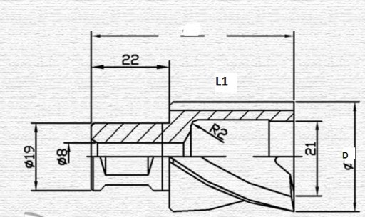 Wiertło rurowe trepanacyjne HSS M2 14x25mm frez