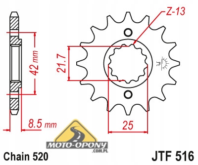 Передняя звездочка Suzuki GS 500 E/F 13 зубьев