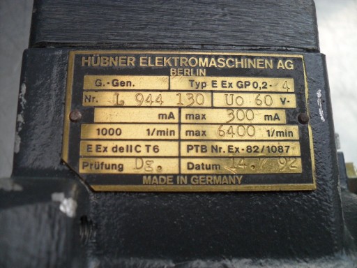 HUBNER ELEKCTROMASCHINER AG E Ex GP 0,2-4