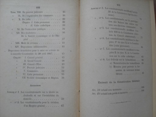 КОНСТИТУЦИЯ РЕСПУБЛИКИ. КАНТОН ЖЕНЕВА, ШВЕЙЦАРИЯ, 1875 Г.