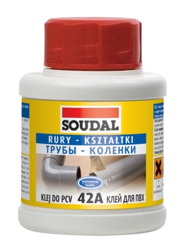 SOUDAL KLEJ 250ml DO RYNIEN RUR DO PCV 42A