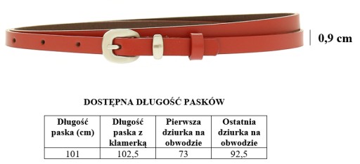 Ремень женский кожаный тонкий 0,9 см, 12 ЦВЕТОВ