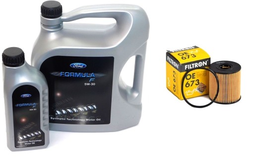 FORD FORMULA 5w/30 МАСЛО 5Л+1Л И МАСЛЯНЫЙ ФИЛЬТР ФИЛЬТР