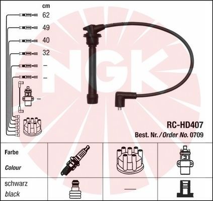 NGK RC-HD407 0709 КАБЕЛИ