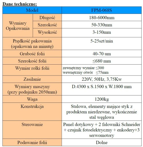 Флоу-пак для нестандартной продукции ФПМ-068С