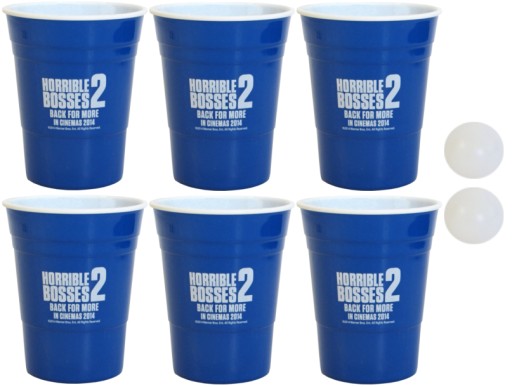GRA BEER PONG PIŁKI KUBKI KUBEK HORRIBLE BOSSES 2