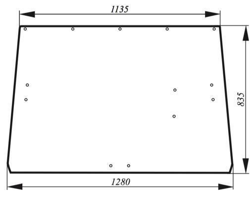 ЗАДНЕЕ ОКНО JOHN DEERE 2850 3040 3650 4040 4250