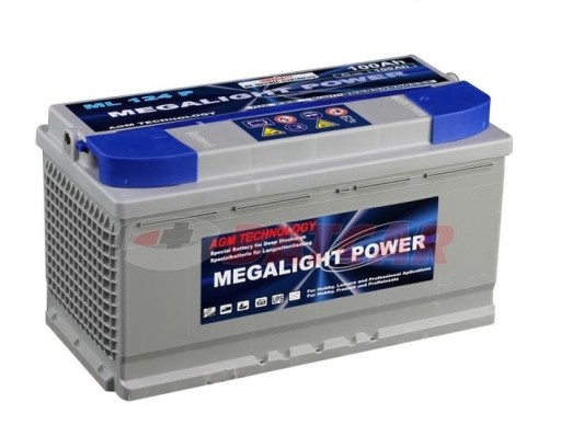 АККУМУЛЯТОР ДЛЯ ЛОДКИ AGM MEGALIGHT 100 Ач GEL