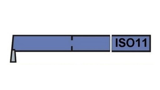 Расточная оправка с крюком и токарным ножом ISO11 NNWc-d 25x25 мм