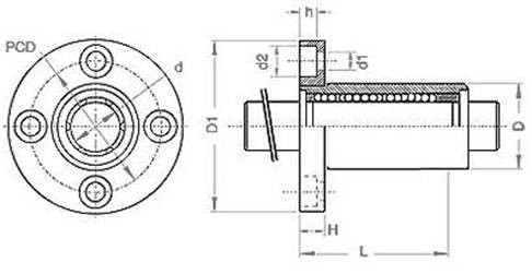 LMF 16 UU Линейный подшипник с круглым фланцем