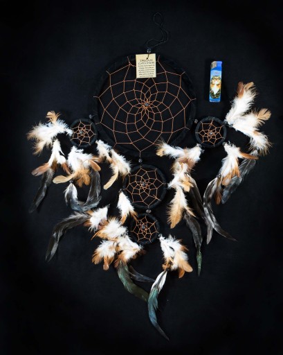 ŁAPACZ SNÓW DREAMCATCHER 65cm Różne Kolory czarny