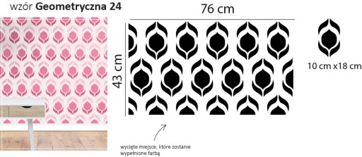 SZABLON MALARSKI WIELORAZOWY TAPETA GEOMETRYCZNA25